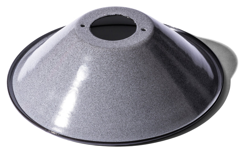 media image for h d enamel iron lampshade gray design by puebco 2 241