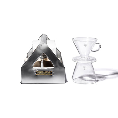 product image for glass coffee dripper set design by puebco 5 39