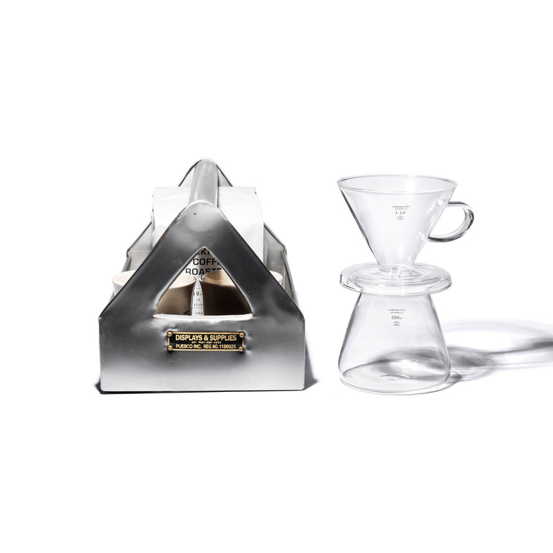 media image for glass coffee dripper set design by puebco 5 299