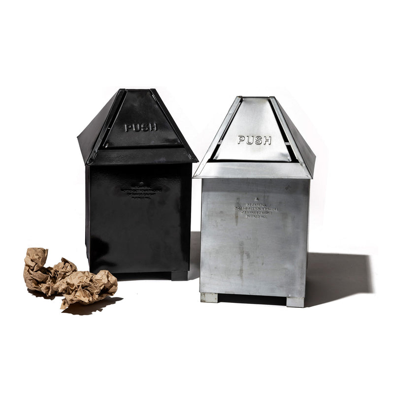 media image for table top dust bin natural design by puebco 3 210