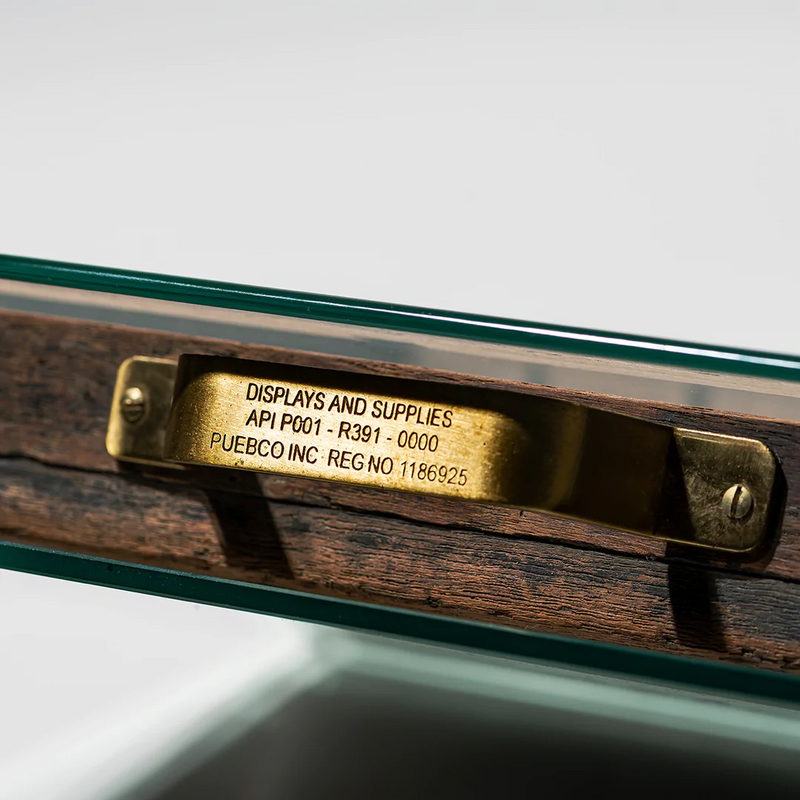 media image for glass display case with vintage drawer 5 272