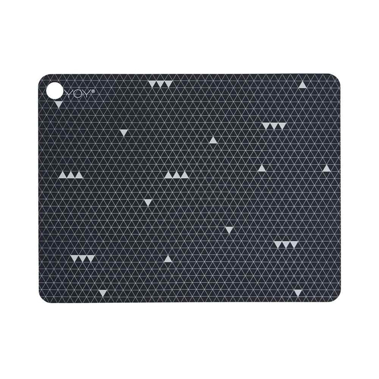 placemat grey line 2 pcs design by oyoy 1