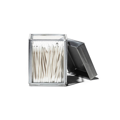 product image of glass box w recycle steel lid cotton swab 1 552