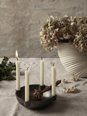 Bowl Candle Holder in Casted Brass by Ferm Living by Ferm Living