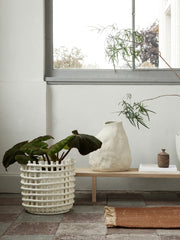 Ceramic Basket - Off-White - Extra Large Room1