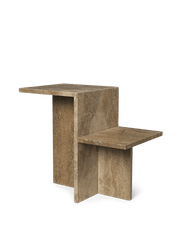Distinct Side Table in Dark Brown Travertine by Ferm Living