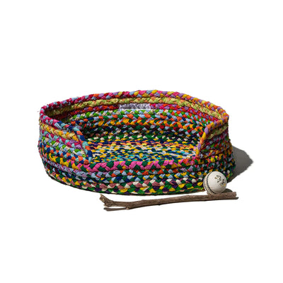 product image of Recycled Fabric Braided Pet Bed By Puebco 110653 1 554