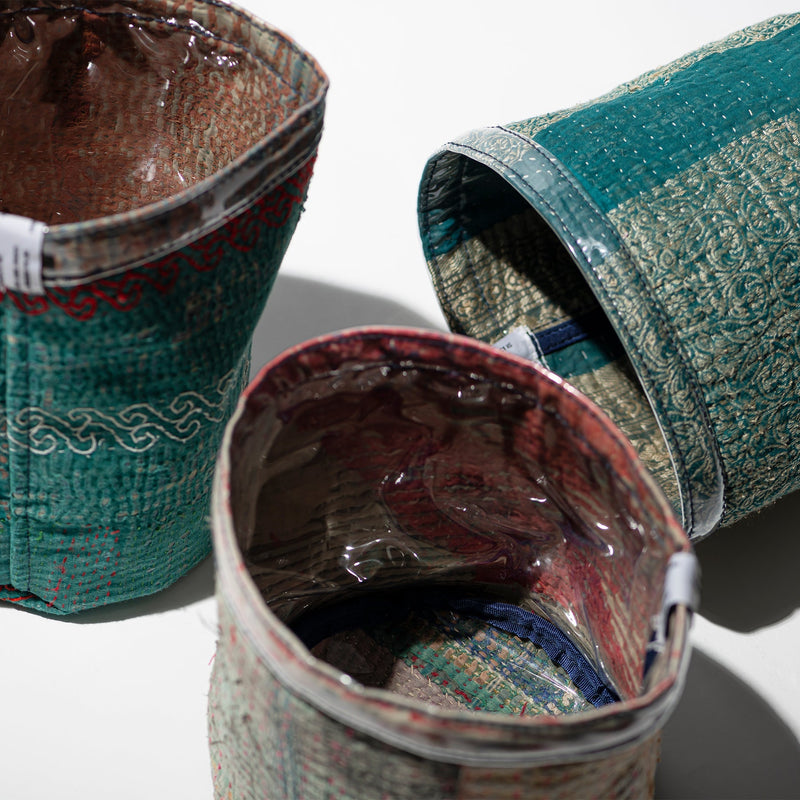 media image for Covered Vintage Kantha Quilt Medium Organizer Puebco 113845 4 237