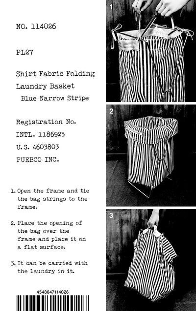 product image for Shirt Fabric Laundry Basket Puebco 114026 15 39