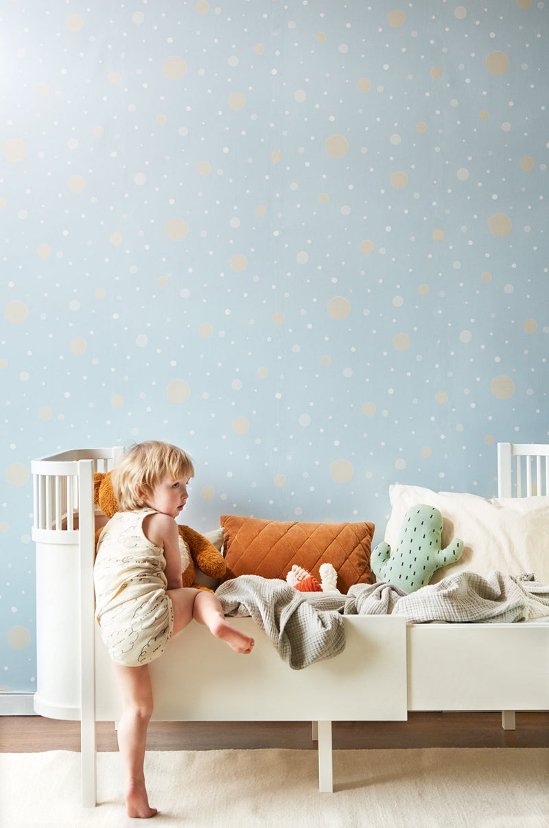 media image for Confetti Blue Wallpaper by Majvillan 266