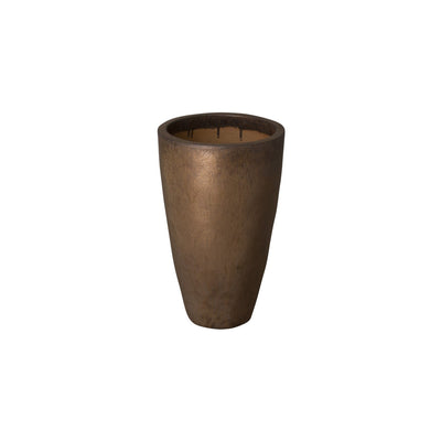 product image of small tall round planter metallic 1 522