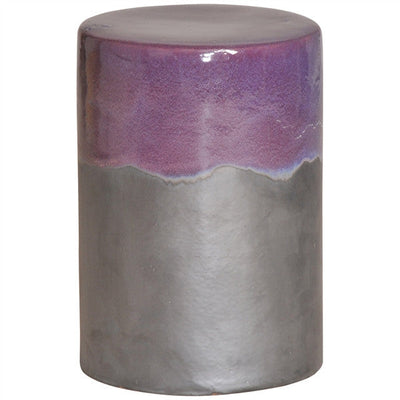 product image of garden stool in two tone eggplant glaze design by emissary 1 591