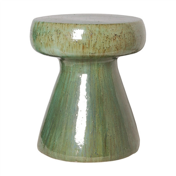 mushroom stool in lime green design by emissary 1