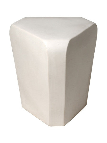 triangle stool in white design by emissary 1