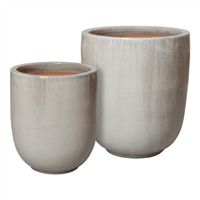 product image of set of two large round pots in grey design by emissary 1 516