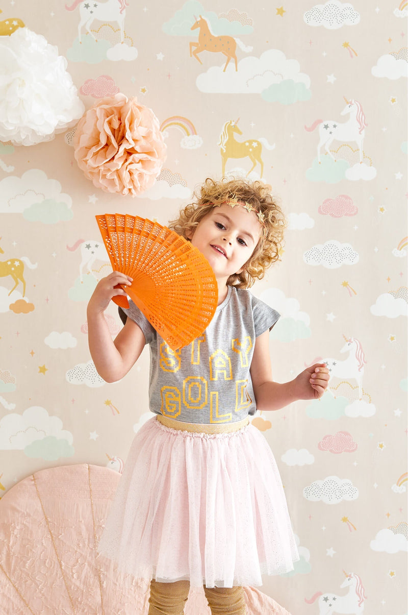 media image for Rainbow Treasures Lovely Pastel Pink Wallpaper by Majvillan 20