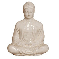 meditating buddha statue in white design by emissary 1