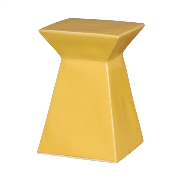 upright garden stool in sun yellow design by emissary 1