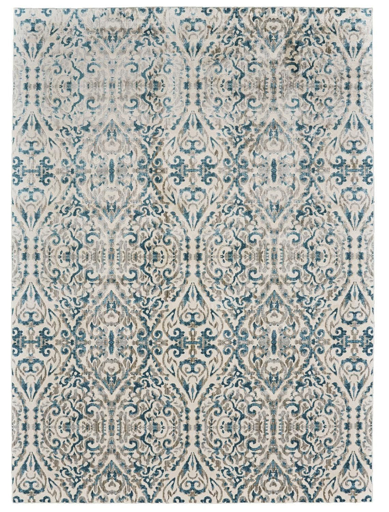 media image for Arsene Teal and Ivory Rug by BD Fine Flatshot Image 1 284