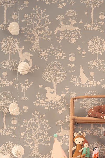 product image for Summer Fields Wallpaper in Dusty Blue 51