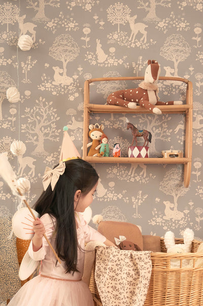 product image for Summer Fields Wallpaper in Dusty Blue 43