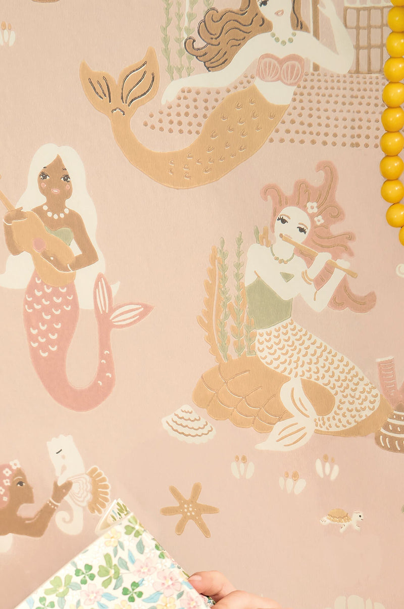 media image for Mermaid Reef Wallpaper in Sweet Pink 248