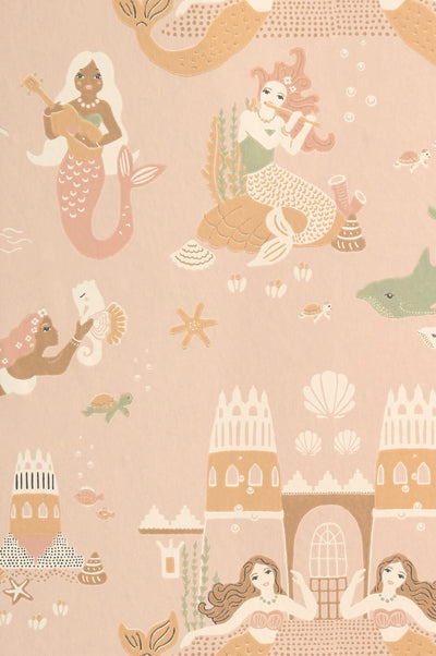 product image for Mermaid Reef Wallpaper in Sweet Pink 22