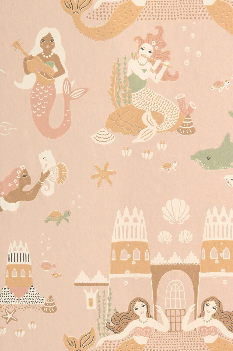 media image for Mermaid Reef Wallpaper in Sweet Pink 216