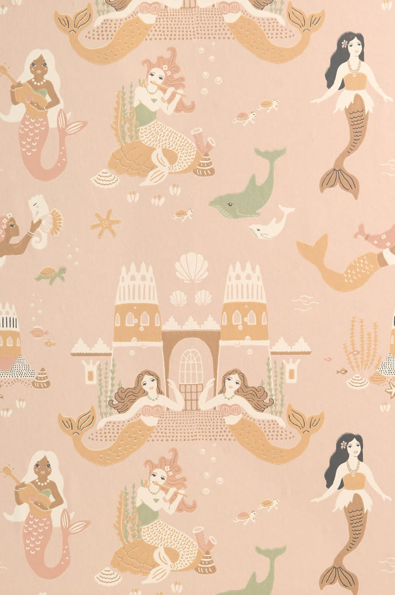 media image for Mermaid Reef Wallpaper in Sweet Pink 265