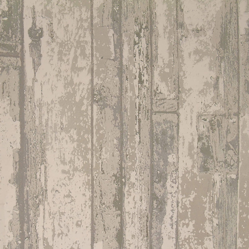 media image for Sample Faux Wood Plank Wallpaper in Grey/Taupe/Ivory 212