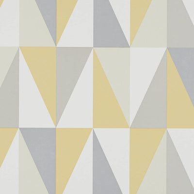 product image of Sample Geometric Sharp-Edge Wallpaper in Mustard/Grey/Beige 58