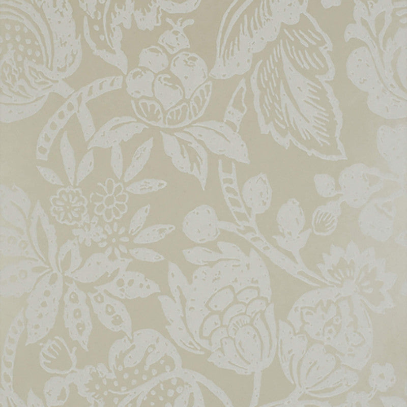 media image for Sample Floral Tropical Large Textured Wallpaper in Buttercream/Citrus 262