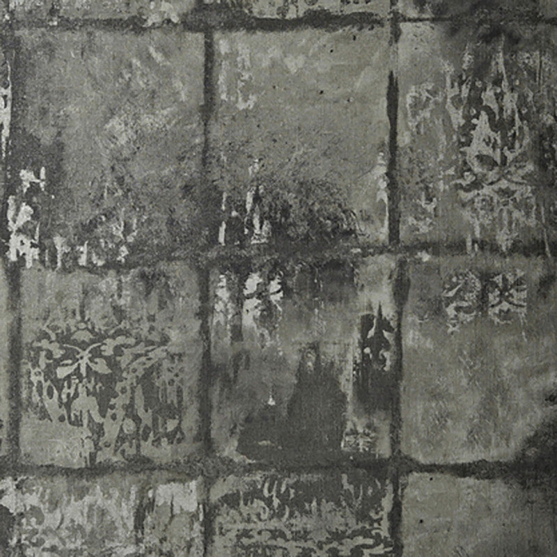 media image for Sample Geometric Abstract Brickette Wallpaper in Grey/Cloud 250