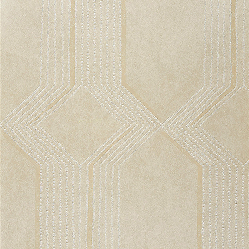 media image for Geometric Ogee Beaded Wallpaper in Citron 249