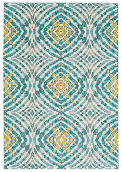 product image of Arsene Blue and Yellow Rug by BD Fine Flatshot Image 1 514