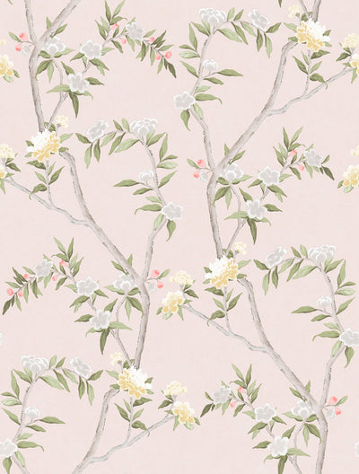 product image for Spring Blossom Chinoiserie Wallpaper in Soft Pink 70