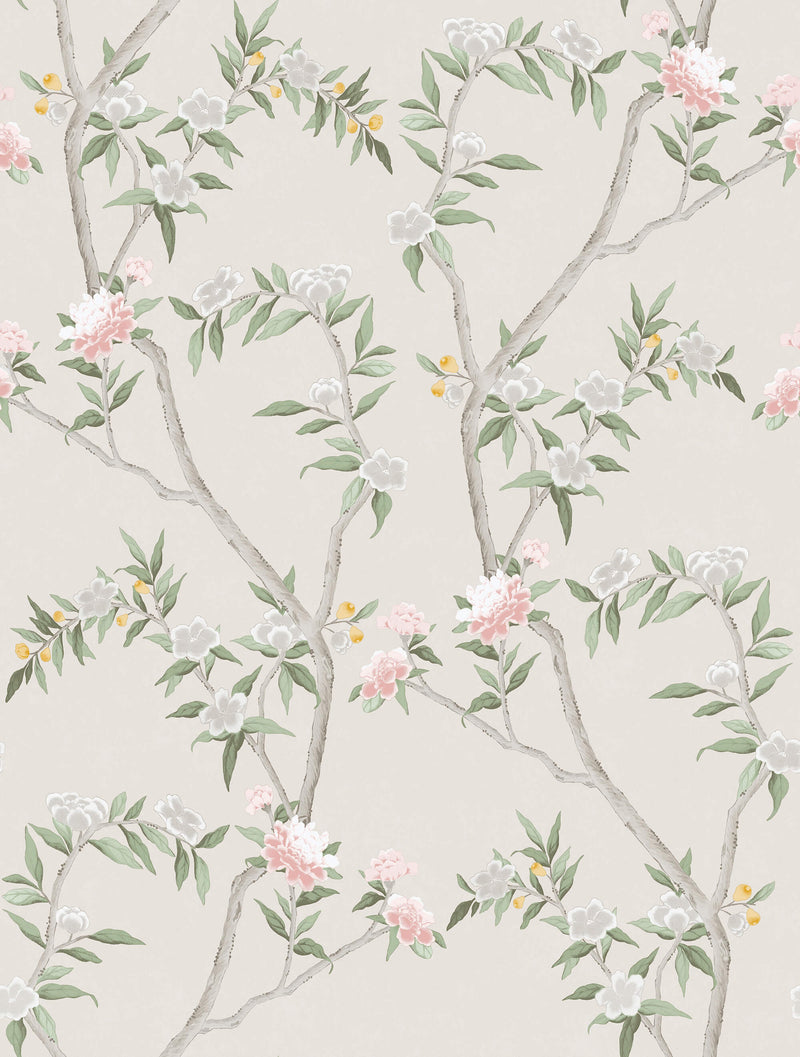 media image for Spring Blossom Chinoiserie Wallpaper in Beige 298