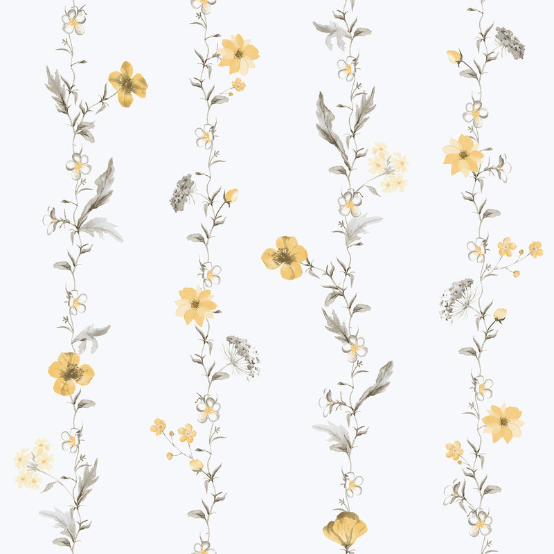 media image for Spring Blossom Vertical Garden Wallpaper in Yellow 274