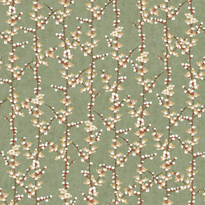product image for Spring Blossom Sakura Row Wallpaper in Green 98