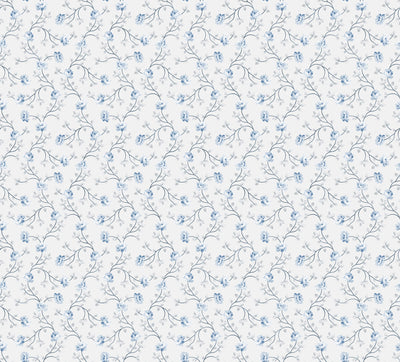 product image for Spring Blossom Petit Flowers Wallpaper in Blue/White 51