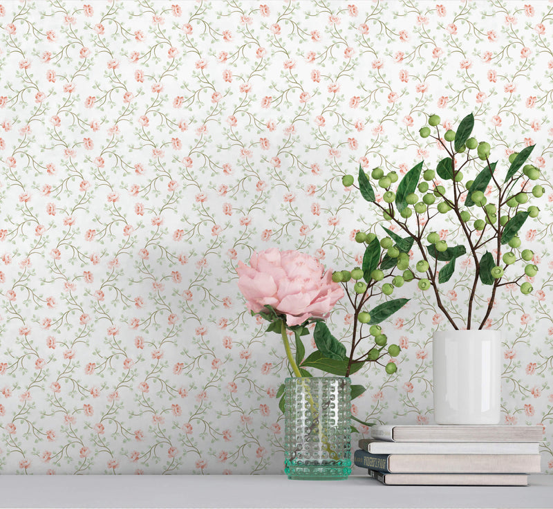 media image for Spring Blossom Petit Flowers Wallpaper in Taupe 238