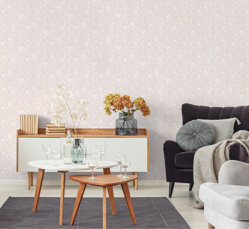 media image for Spring Blossom Magnolia Wallpaper in Green 257