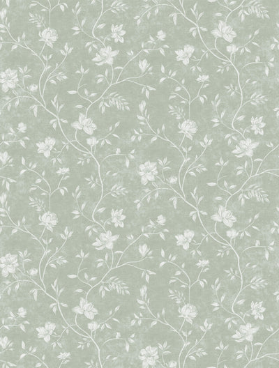 product image for Spring Blossom Magnolia Wallpaper in Green 35