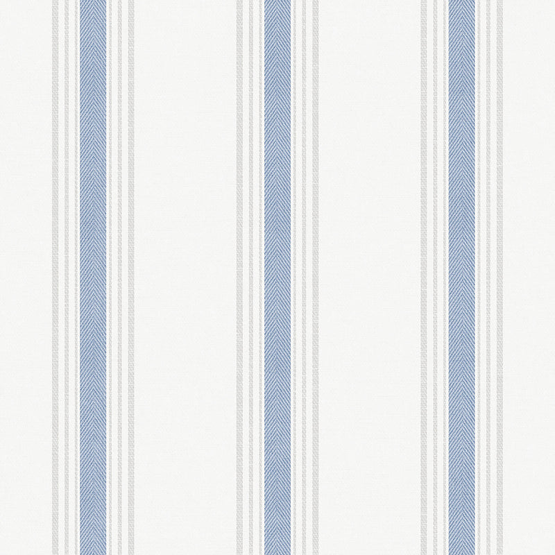 media image for Spring Blossom Stripes Wallpaper in Blue 248