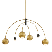 willow 6 light chandelier by mitzi h348806 pn bk 2