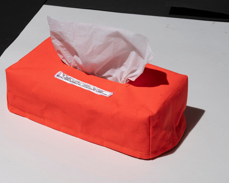 media image for EMERGENCY TISSUE BOX COVER / Neon Orange 262