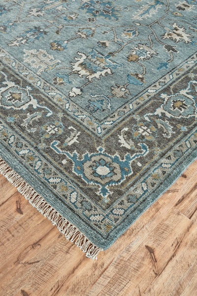 product image for Alden Hand Knotted Blue and Gray Rug by BD Fine Corner Image 1 92