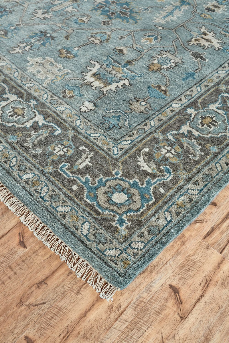 media image for Alden Hand Knotted Blue and Gray Rug by BD Fine Corner Image 1 237