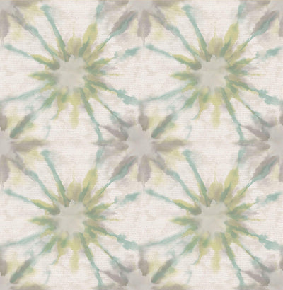 product image of Sample Starburst Wallpaper in Teal/Green/Grey 559