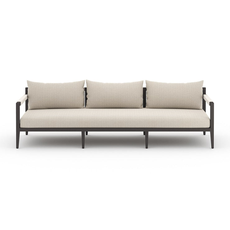 sherwood triple seater outdoor sofa bronze by Four Hands 3